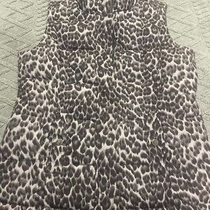 Charter Club Gray Leopard Vest